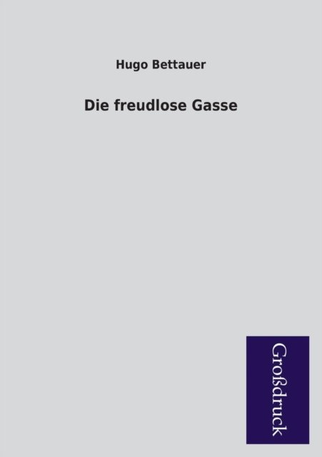 Cover for Hugo Bettauer · Die Freudlose Gasse (Paperback Book) [German edition] (2013)