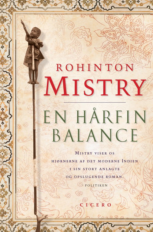 Cover for Rohinton Mistry · En hårfin balance (Sewn Spine Book) [2.º edición] (1999)