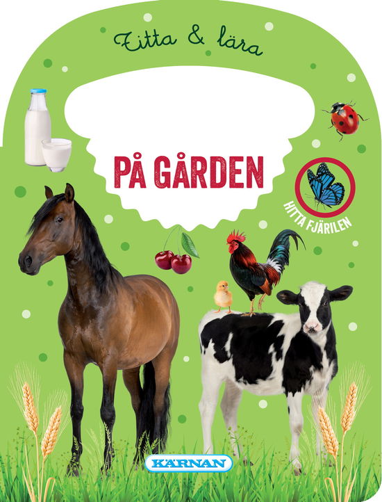 Cover for Titta &amp; lära På gården (Board book) (2024)