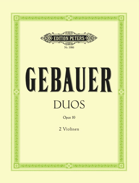 Cover for 12 Easy Duets for Two Violins, Op. 10 (Sheet music) (2001)