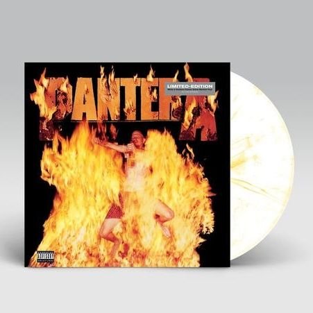 Cover for Pantera · Reinventing the Steel (LP) [Marbled White &amp; Yellow Flames edition] (2021)