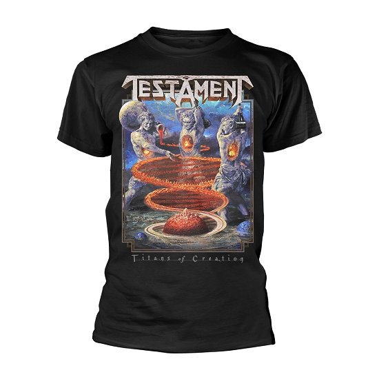 Cover for Testament · Titans of Creation (T-shirt) [size L] [Black edition] (2020)