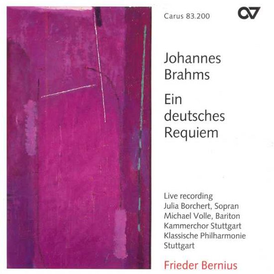 Ein deutsches Requiem Carus Klassisk - Borchert / Volle / Bernius m.m. - Musik - DAN - 4009350832008 - 15. september 1998