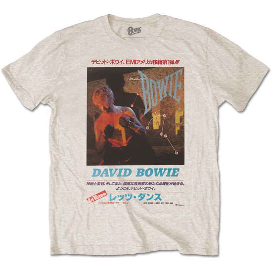 David Bowie Unisex T-Shirt: Japanese Text - David Bowie - Produtos -  - 5056170695008 - 