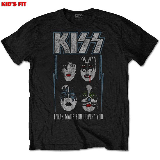 Cover for Kiss · KISS Kids T-Shirt: Made For Lovin' You (1-2 Years) (T-shirt) [size 1-2yrs] [Black - Kids edition]