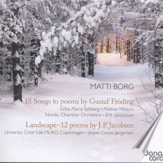 Cover for Gustaf Froding / J.p. Jacobsen · 15 Songs To Poems - Landscape 12 Poems - Matti Borg (CD) (2018)