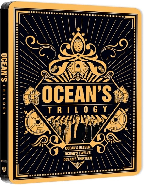 Cover for Ocean's 11-13 (Ocean's Trilogy) (4K UHD Blu-ray) [Limited Steelbook Box Set edition] (2024)