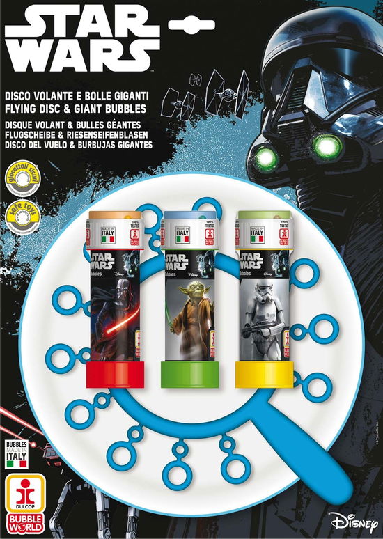 Cover for Dulcop Bolle Di Sapone · Dulcop Bolle Di Sapone - Disco Volante Bolle Giganti - Star Wars - Piatto + Soffiatore Multiplo + 3 (MERCH)