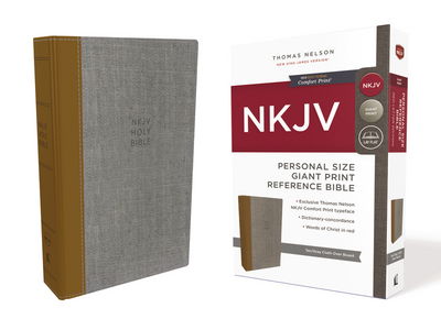 Cover for Thomas Nelson · Nkjv, reference bible, personal size giant print, cloth over board, tan / gra (Hardcover Book) (2018)