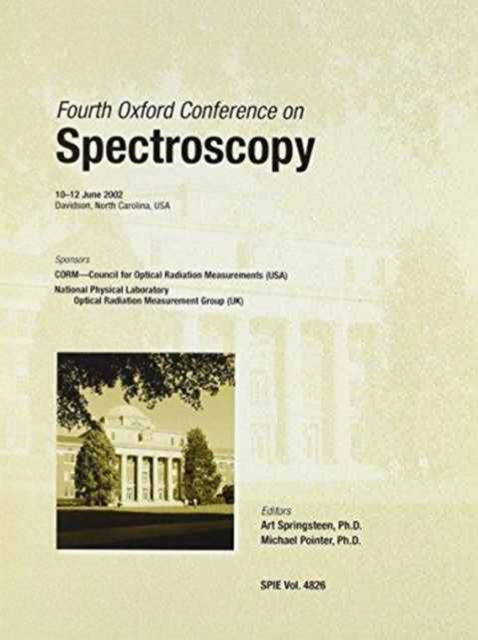 Cover for Pointer · 2003 Spectroscopy 4th Oxford Conf (Paperback Book) (2006)