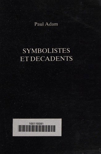 Cover for Paul Adam · Symbolistes et Decadents - Exeter French Texts (Paperback Book) (1989)