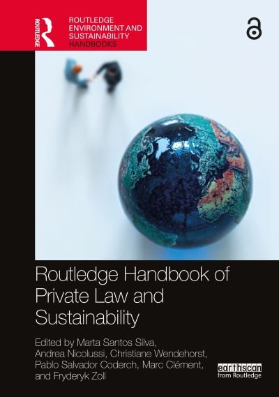 Cover for Routledge Handbook of Private Law and Sustainability - Routledge Environment and Sustainability Handbooks (Gebundenes Buch) (2024)