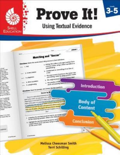 Cover for Melissa Cheesman Smith · Prove It! Using Textual Evidence, Levels 3-5 (Pocketbok) (2018)