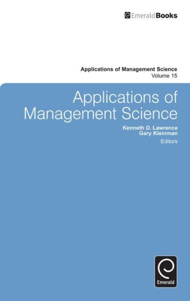Cover for Applications of Management Science - Applications of Management Science (Hardcover Book) (2012)