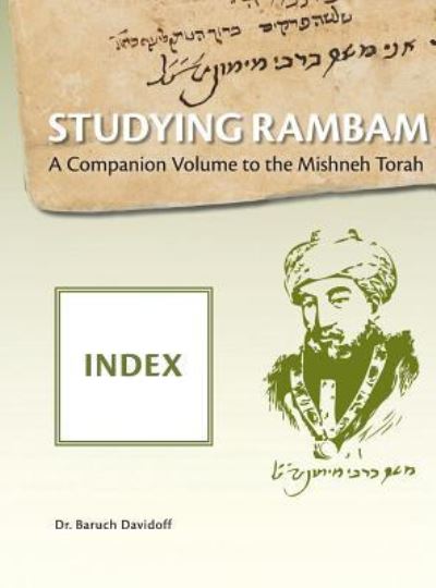 Cover for Baruch Davidoff · Studying Rambam. A Companion Volume to the Mishneh Torah: Index (Hardcover Book) (2017)