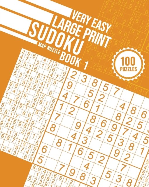 Cover for Map Nuzzle · Very Easy Large Print Sudoku Book 1 (Taschenbuch) (2021)