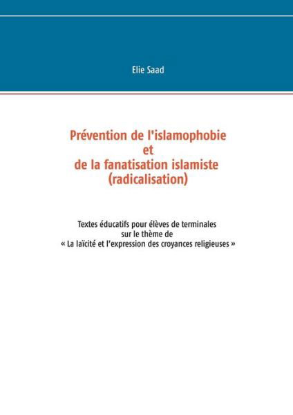 Cover for Saad · Prévention de l'islamophobie et de (Bok) (2017)