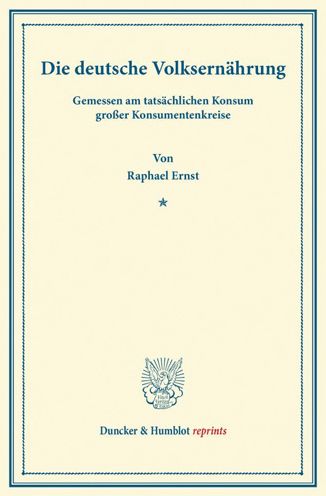 Cover for May · Die deutsche Volksernährung (Book) (2013)