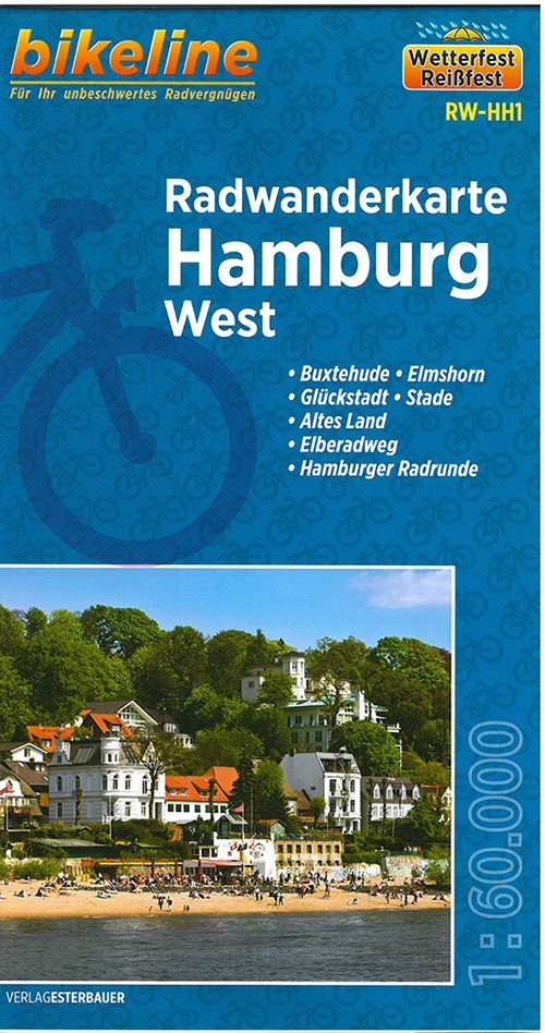Radwanderkarte Hamburg West: Buxtehude, Elmshorn, Glückstadt, Stade, Altes Land, Elberadweg, Hamburger Radrunde - Esterbauer - Books - Esterbauer Verlag - 9783850004008 - May 1, 2014
