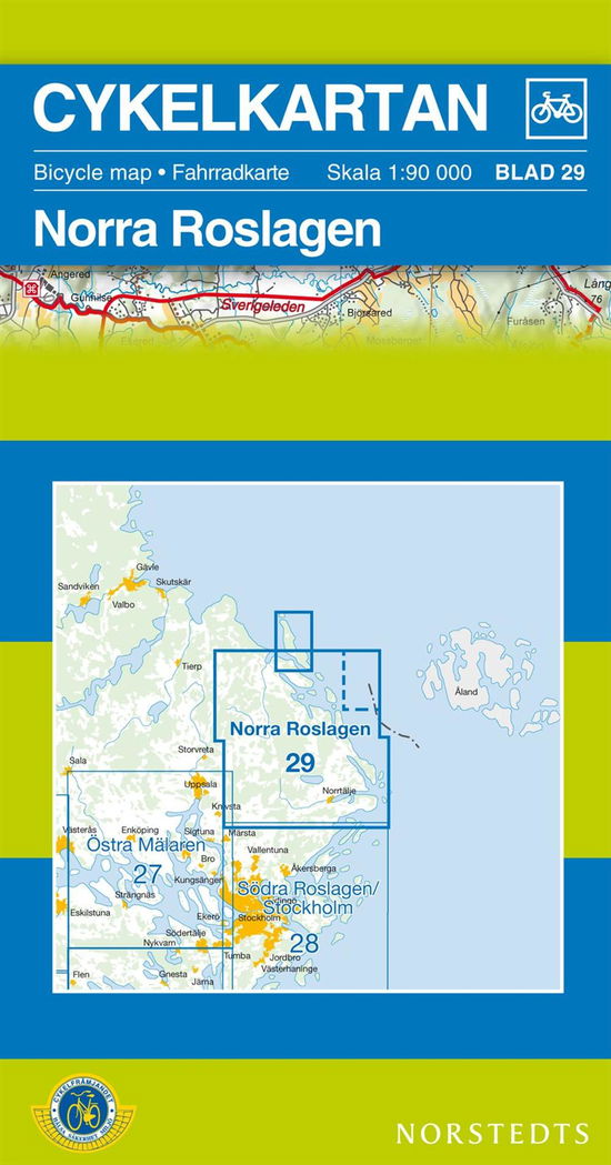 Cover for Norstedts · Cykelkartan: Norra Roslagen (Hardcover bog) (2012)