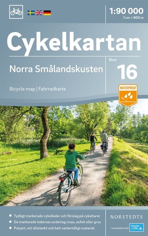 Cover for Norstedts · Cykelkartan: Norra Smålandskusten (Hardcover Book) (2018)