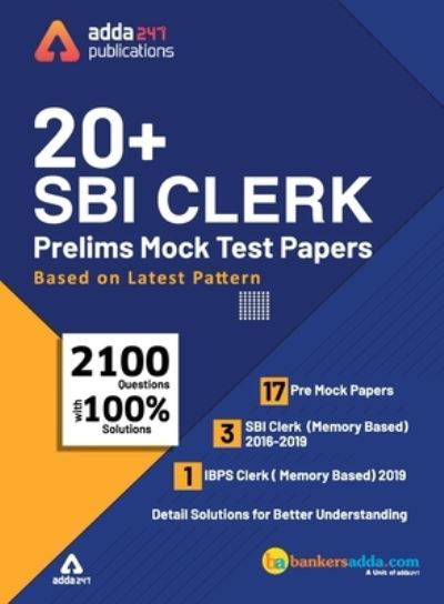 Cover for Adda247 Publications · Adda247 SBI Clerk Prelims Mock Test Book English Printed Edition (Pocketbok) (2020)