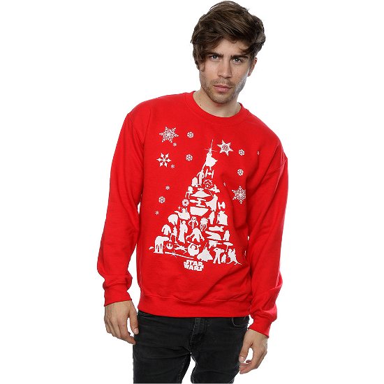 Star Wars Men's Sweatshirt: Christmas Tree - Star Wars - Merchandise - Absolute Cult - 9950670287008 - 
