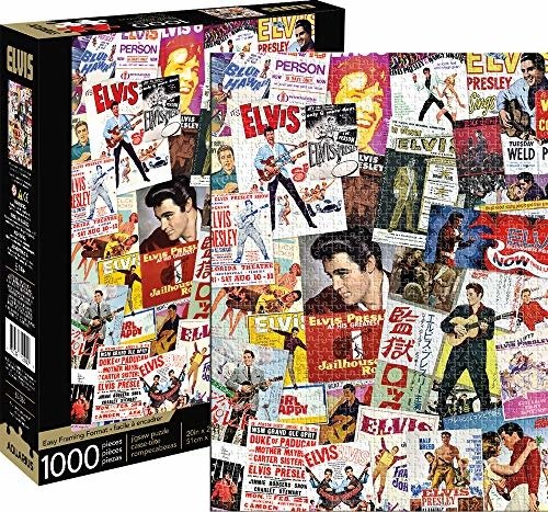 Elvis One-sheets Collage 1000 Pcs Puzzle - Elvis One - Fanituote - AQUARIUS - 0840391129009 - 