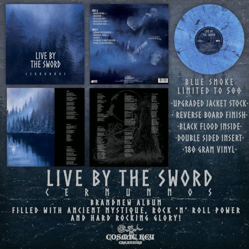 Cover for Live By The Sword · Cernunnos (Blue Smoke Vinyl) (LP) [Cosmic Key Creations edition] (2023)