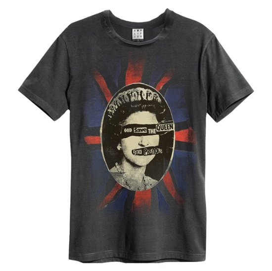 Sex Pistols Queen Amplified X Large Vintage Charcoal T Shirt - Sex Pistols - Gadżety - AMPLIFIED - 5054488816009 - 
