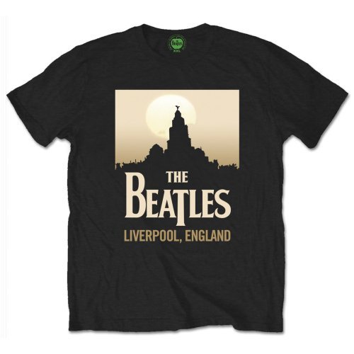 The Beatles Unisex T-Shirt: Liverpool, England - The Beatles - Produtos - Apple Corps - Apparel - 5055979900009 - 9 de janeiro de 2020