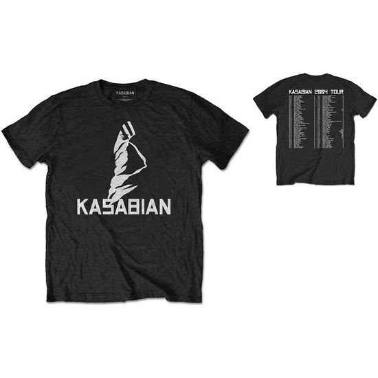 Cover for Kasabian · Kasabian Unisex T-Shirt: Ultra Face 2004 Tour (Black) (Back Print) (T-shirt) [size XL] [Black - Unisex edition] (2016)