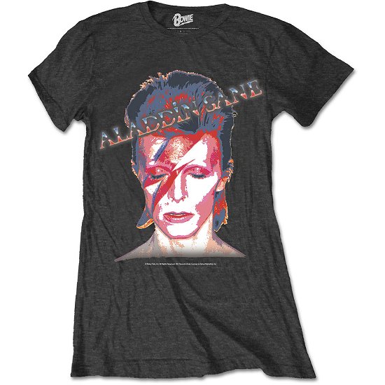 David Bowie Ladies Tee: Aladdin Sane - David Bowie - Produtos - Bravado - 5055979971009 - 