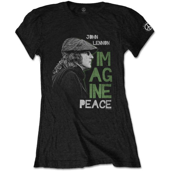 John Lennon Ladies T-Shirt: Imagine Peace - John Lennon - Marchandise - Rockoff - 5056170656009 - 28 septembre 2018