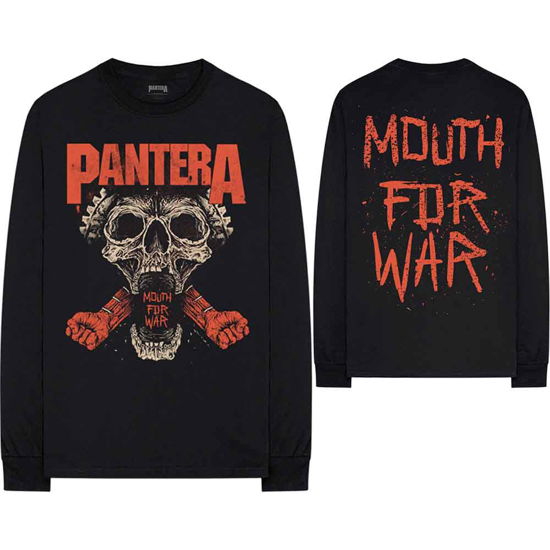 Cover for Pantera · Pantera Unisex Long Sleeve T-Shirt: Mouth For War (Back Print) (TØJ) [size S] [Black - Unisex edition]