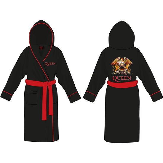 Cover for Queen · Queen Unisex Bathrobe: Classic Crest (Large - X-Large) (CLOTHES) [size XL] [Black - Unisex edition] (2020)