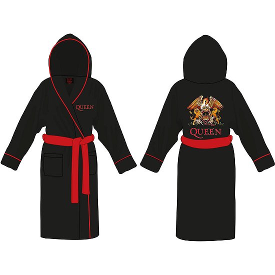 Cover for Queen · Queen Unisex Bathrobe: Classic Crest (Large - X-Large) (Bekleidung) [size XL] [Black - Unisex edition] (2020)