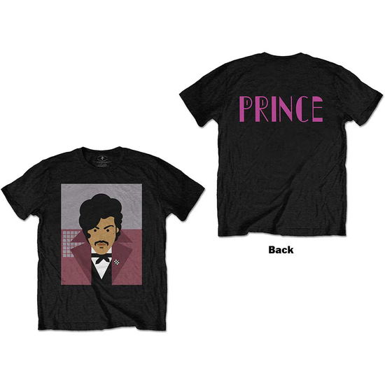 Prince Unisex T-Shirt: Many Faces (Back Print) - Prince - Koopwaar -  - 5056561016009 - 