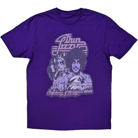 Thin Lizzy Unisex T-Shirt: Vagabonds of the Western World Mono Distressed - Thin Lizzy - Merchandise -  - 5056561087009 - 