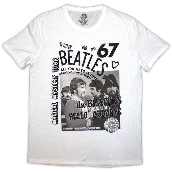 The Beatles Unisex T-Shirt: 1967 (White) - The Beatles - Merchandise -  - 5056821048009 - November 8, 2024