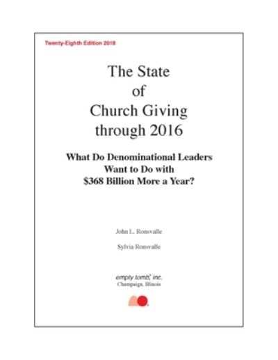 Cover for John Ronsvalle · State of Church Giving Through 2016 (Book) (2018)