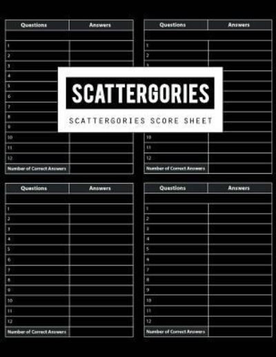 Cover for BG Publishing · Scattergories Score Sheet (Pocketbok) (2018)