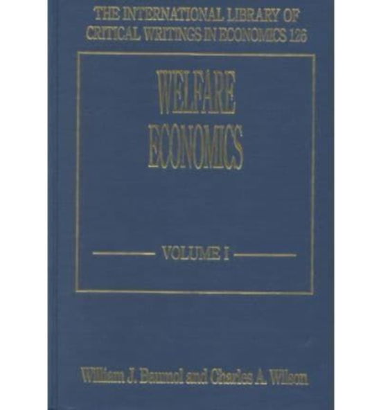 Cover for William J. Baumol · Welfare Economics - The International Library of Critical Writings in Economics series (Inbunden Bok) (2001)