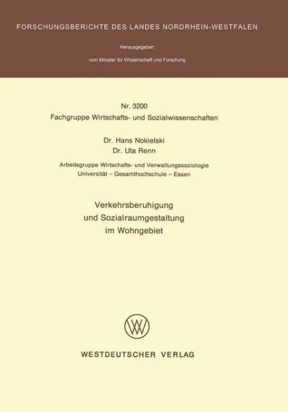 Cover for Egon Golomb · Verkehrsberuhigung Und Sozialraumgestaltung Im Wohngebiet (Paperback Bog) [1985 edition] (1985)