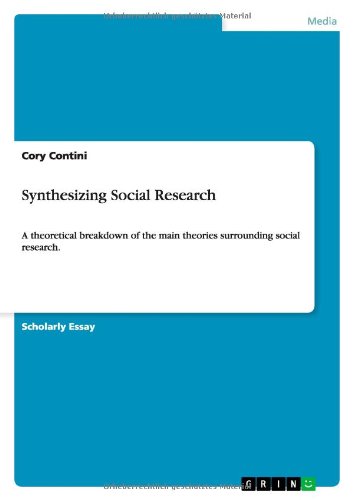 Cover for Cory Contini · Synthesizing Social Research: A theoretical breakdown of the main theories surrounding social research. (Paperback Book) (2013)