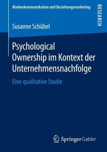 Cover for Schübel · Psychological Ownership im Kont (Book) (2016)