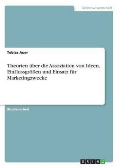 Cover for Auer · Theorien über die Assoziation von (Bok)