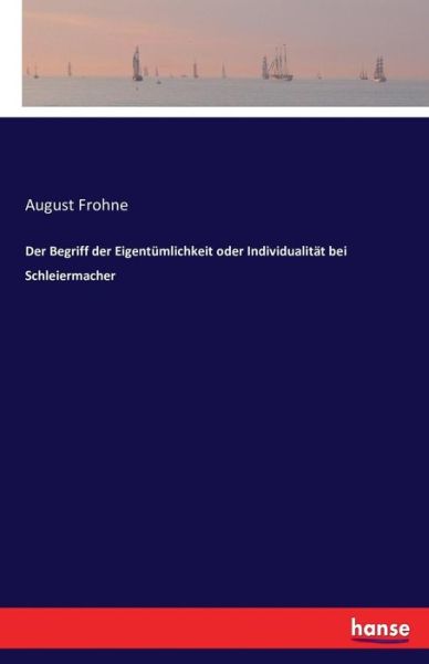 Cover for Frohne · Der Begriff der Eigentümlichkeit (Book) (2016)