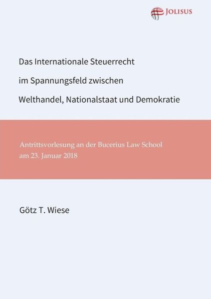Cover for Wiese · Das Internationale Steuerrecht im (Book) (2018)