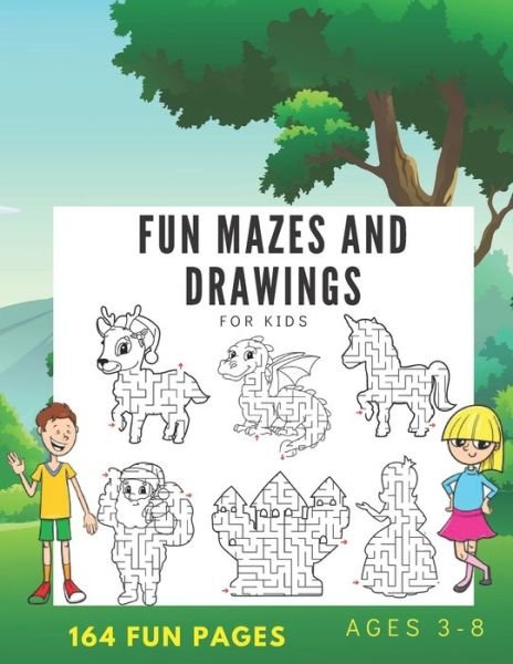 Cover for Vlr Lopes-Art · Fun Mazes and Drawings for Kids 164 Fun Pages Ages 3-8 (Taschenbuch) (2020)